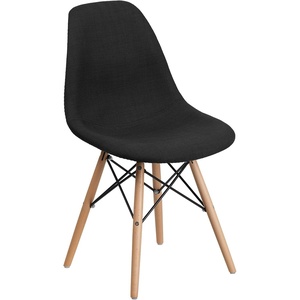 image:imageFlash Furniture 2 Pack Elon Series Milan Patchwork Fabric Chair with Wooden LegsGenoa Black