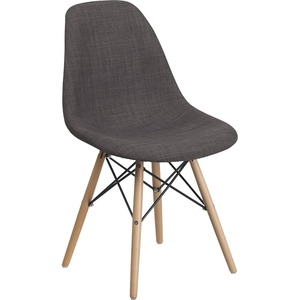 image:imageFlash Furniture 2 Pack Elon Series Milan Patchwork Fabric Chair with Wooden LegsSiena Gray