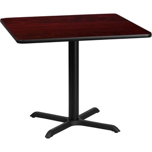 image:imageFlash Furniture 36 Square Natural Laminate Table Top with 30 x 30 Table Height BaseMahogany