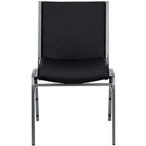 image:imageFlash Furniture 4 Pack HERCULES Series Heavy Duty Black Dot Fabric Stack ChairBlack Vinyl