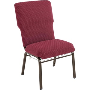image:imageFlash Furniture Advantage Maroon Discount Church Chair  21 in WideBurgundy Pattern FabricGold Vein Frame