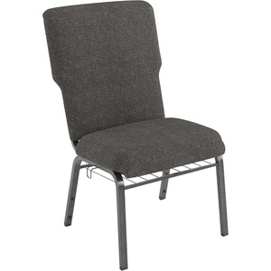 image:imageFlash Furniture Advantage Maroon Discount Church Chair  21 in WideCharcoal Gray FabricSilver Vein Frame