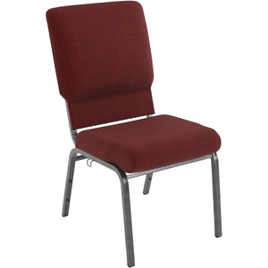 image:imageFlash Furniture Advantage Navy Church Chairs 185 in WideMaroon FabricSilver Vein Frame