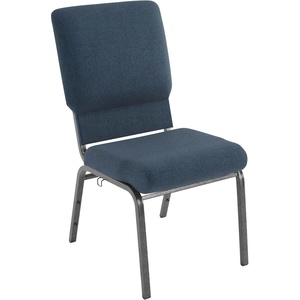image:imageFlash Furniture Advantage Navy Church Chairs 185 in WideNavy FabricSilver Vein Frame