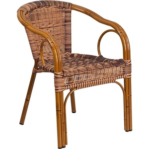 image:imageFlash Furniture Cadiz Series Dark Red BambooAluminum IndoorOutdoor RestaurantPatio Chair with Burning Brown RattanBurning Brown RattanDark Red Bambooaluminum Frame