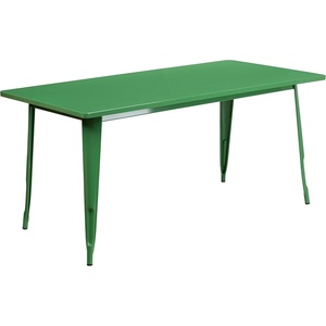 image:imageFlash Furniture Charis Commercial Grade 315 x 63 Rectangular Orange Metal IndoorOutdoor TableGreen