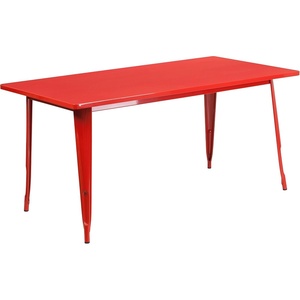 image:imageFlash Furniture Charis Commercial Grade 315 x 63 Rectangular Orange Metal IndoorOutdoor TableRed
