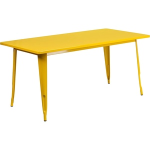 image:imageFlash Furniture Charis Commercial Grade 315 x 63 Rectangular Orange Metal IndoorOutdoor TableYellow