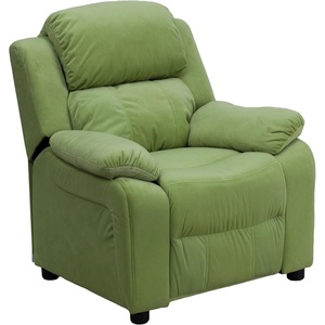image:imageFlash Furniture Charlie Vinyl Kids Recliner with FlipUp Storage Arms and Safety Recline Contemporary Reclining Chair for Kids Supports up to 90 lbs Hot PinkAvocado Microfiber