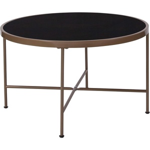 image:imageFlash Furniture Chelsea Collection Black Glass Coffee Table with Matte Gold Frame