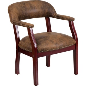 image:imageFlash Furniture Diamond Burgundy LeatherSoft Conference Chair with Accent Nail TrimBomber Jacket Brown Microfiber