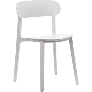 image:imageFlash Furniture Dover Patio Chair with Curved Backrest and Contoured Seat Commercial AllWeather Stacking Resin Chair UV Resistant IndoorOutdoor Black Set of 2White