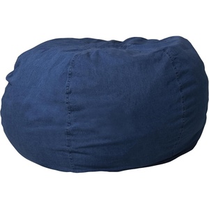 image:imageFlash Furniture Duncan Sherpa Bean Bag Chair Classic Refillable Bean Bag Chair for Kids and Teens Large GrayDenim