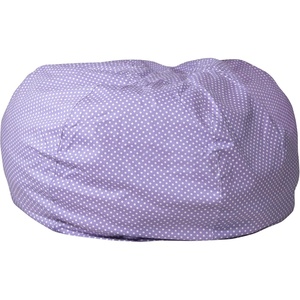image:imageFlash Furniture Duncan Sherpa Bean Bag Chair Classic Refillable Bean Bag Chair for Kids and Teens Large GrayLavender Dot