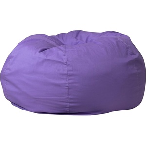 image:imageFlash Furniture Duncan Sherpa Bean Bag Chair Classic Refillable Bean Bag Chair for Kids and Teens Large GrayPurple