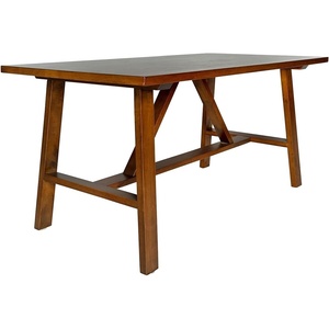 image:imageFlash Furniture Eli Farmhouse Trestle Coffee Table Rustic Solid Wood Coffee Table XFrame Design Living Room Bedroom Home Office 1975 H Rustic BrownWalnut