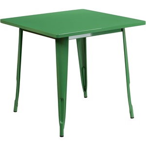 image:imageFlash Furniture Felix Commercial Grade 315 Square Blue Metal IndoorOutdoor TableGreen