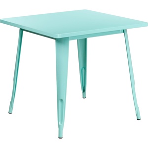 image:imageFlash Furniture Felix Commercial Grade 315 Square Blue Metal IndoorOutdoor TableMint Green