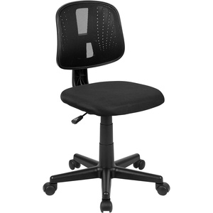 image:imageFlash Furniture Flash Fundamentals MidBack Swivel Task Office Chair with Pivot Back HeightAdjustable Ergonomic Mesh Office Desk Chair BlackBlack
