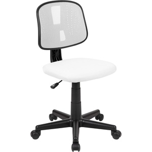 image:imageFlash Furniture Flash Fundamentals MidBack Swivel Task Office Chair with Pivot Back HeightAdjustable Ergonomic Mesh Office Desk Chair BlackWhite