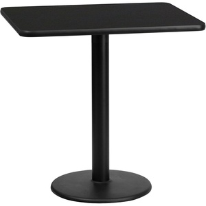 image:imageFlash Furniture Graniss 24 x 30 Rectangular Gray Laminate Table Top with 18 Round Table Height BaseBlack