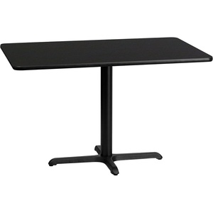 image:imageFlash Furniture Graniss 30 x 48 Rectangular Mahogany Laminate Table Top with 235 x 295 Table Height BaseBlack