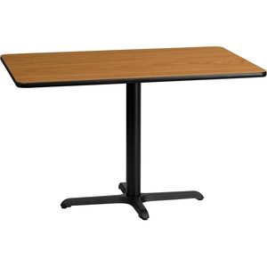 image:imageFlash Furniture Graniss 30 x 48 Rectangular Mahogany Laminate Table Top with 235 x 295 Table Height BaseNatural