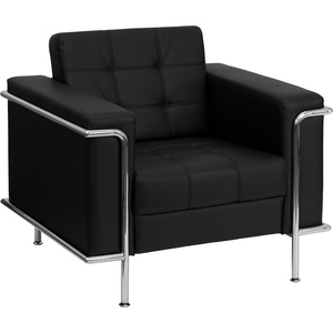 image:imageFlash Furniture HERCULES Lesley Series Contemporary Black LeatherSoft Chair with Encasing FrameBlack