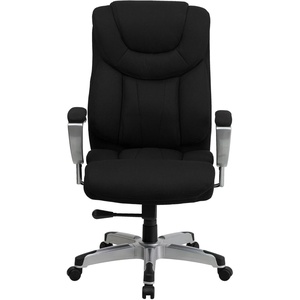 image:imageFlash Furniture HERCULES Series Big amp Tall 400 lb Rated Black Fabric Executive Ergonomic Office Chair with Silver Adjustable ArmsBlack Fabric