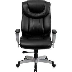 image:imageFlash Furniture HERCULES Series Big amp Tall 400 lb Rated Black Fabric Executive Ergonomic Office Chair with Silver Adjustable ArmsBlack Leathersoft