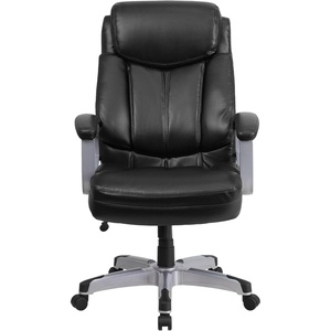 image:imageFlash Furniture HERCULES Series Big amp Tall 500 lb Rated Black LeatherSoft Executive Swivel Ergonomic Office Chair with ArmsBlack Leathersoft