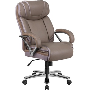 image:imageFlash Furniture HERCULES Series Big amp Tall 500 lb Rated Black LeatherSoft Executive Swivel Ergonomic Office Chair with Extra Wide SeatTaupe