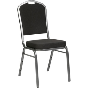 image:imageFlash Furniture HERCULES Series Crown Back Stacking Banquet Chair in Navy Blue Dot Patterned Fabric  Gold Vein FrameBlack FabricSilver Vein Frame