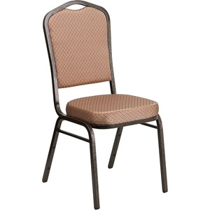 image:imageFlash Furniture HERCULES Series Crown Back Stacking Banquet Chair in Navy Blue Dot Patterned Fabric  Gold Vein FrameGold Diamond Patterned FabricGold Vein Frame