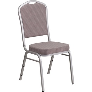 image:imageFlash Furniture HERCULES Series Crown Back Stacking Banquet Chair in Navy Blue Dot Patterned Fabric  Gold Vein FrameGray Dot FabricSilver Frame