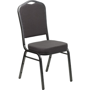 image:imageFlash Furniture HERCULES Series Crown Back Stacking Banquet Chair in Navy Blue Dot Patterned Fabric  Gold Vein FrameGray FabricSilver Vein Frame