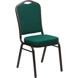 image:imageFlash Furniture HERCULES Series Crown Back Stacking Banquet Chair in Navy Blue Dot Patterned Fabric  Gold Vein FrameGreen FabricGold Vein Frame