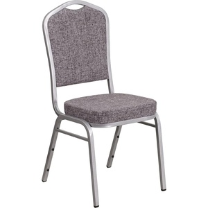 image:imageFlash Furniture HERCULES Series Crown Back Stacking Banquet Chair in Navy Blue Dot Patterned Fabric  Gold Vein FrameHerringbone FabricSilver Frame