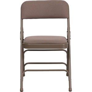 image:imageFlash Furniture HERCULES Series Curved Triple Braced amp Double Hinged Beige Vinyl Metal Folding ChairBeige FabricBeige Frame