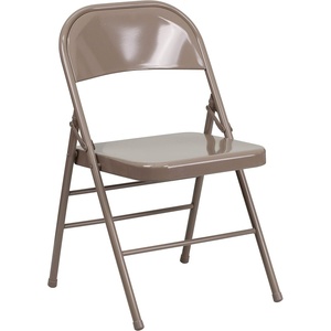 image:imageFlash Furniture HERCULES Series Triple Braced amp Double Hinged Red Metal Folding ChairBeige