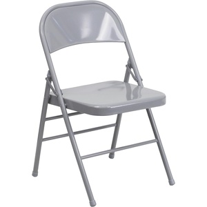 image:imageFlash Furniture HERCULES Series Triple Braced amp Double Hinged Red Metal Folding ChairGrey