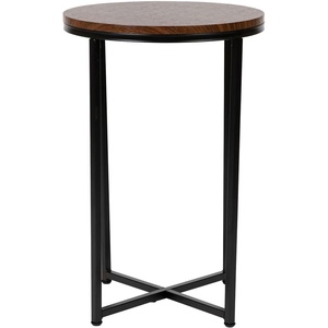 image:imageFlash Furniture Hampstead Collection End Table  Modern Walnut Finish End Table  Crisscross Matte Black FrameWalnut TopMatte Black Frame