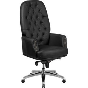 image:imageFlash Furniture Hansel High Back Traditional Tufted White LeatherSoft Multifunction Executive Swivel Ergonomic Office Chair with ArmsBurgundy