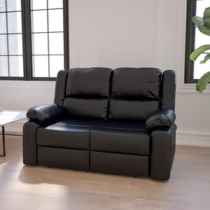 image:imageFlash Furniture Harmony Series Black LeatherSoft Loveseat with Two BuiltIn ReclinersBlack Leathersoft