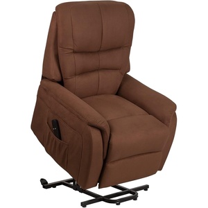 image:imageFlash Furniture Hercules  Cognac LeatherSoft Power Lift Recliner for ElderlyBrown Microfiber