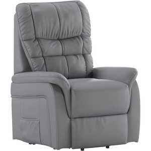image:imageFlash Furniture Hercules  Cognac LeatherSoft Power Lift Recliner for ElderlyGray Leathersoft