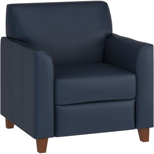 image:imageFlash Furniture Hercules Diplomat Series LeatherSoft Upholstered Side Reception Chair Lobby Chair with Cushions and Flared Arms BlackNavy