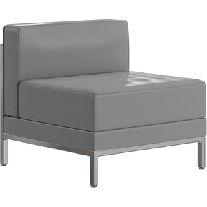 image:imageFlash Furniture Hercules Imagination Series Contemporary Gray Leathersoft Middle ChairGrey