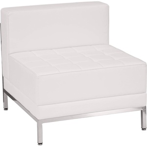 image:imageFlash Furniture Hercules Imagination Series Contemporary Gray Leathersoft Middle ChairMelrose White