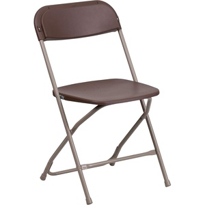 image:imageFlash Furniture Hercules Series Plastic Folding Chair Brown  10 Pack 650LB Weight Capacity Comfortable Event ChairLightweight Folding ChairBrown